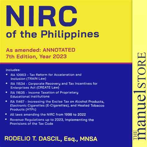 nirc lawphil|NATIONAL INTERNAL REVENUE CODE OF THE PHILIPPINES .